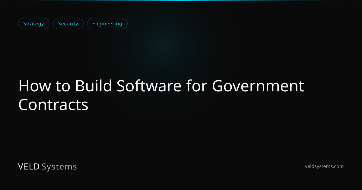 How to Build Software for Government Contracts | Veld Systems