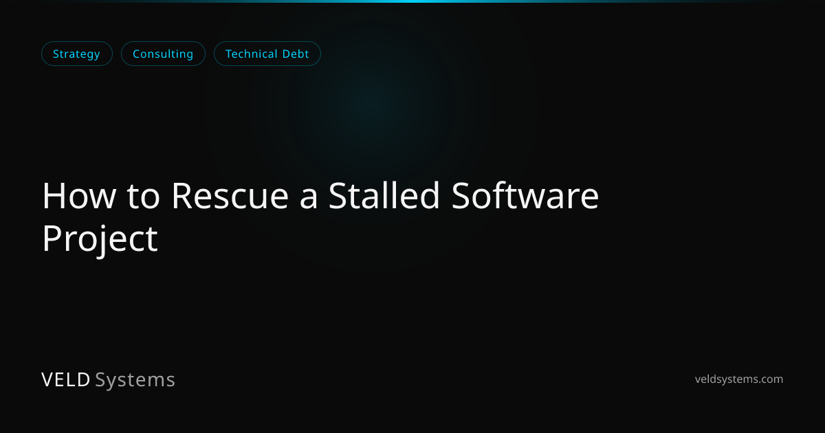 How to Rescue a Stalled Software Project | Veld Systems