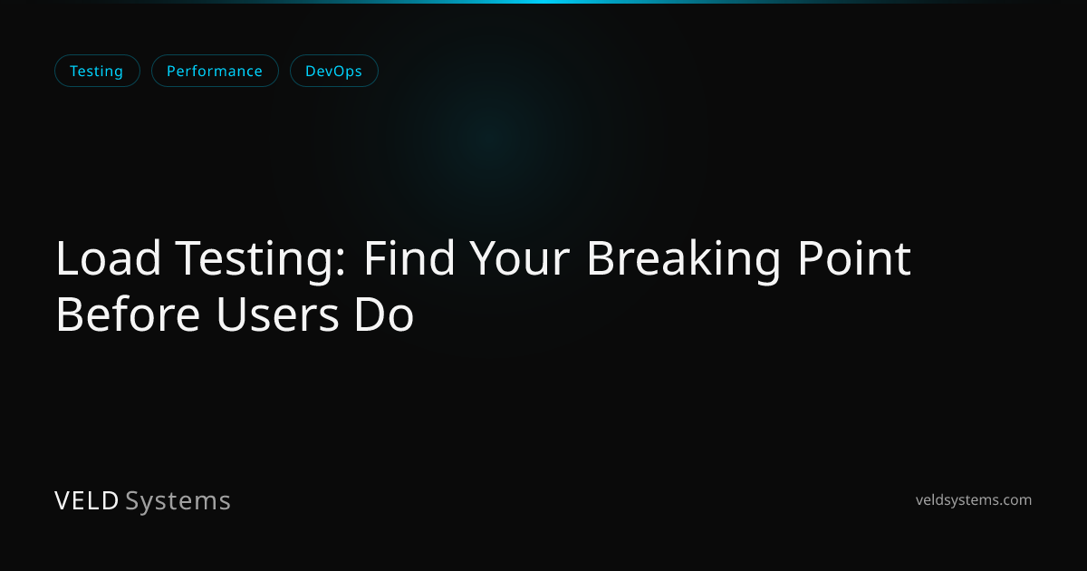 Load Testing: Find Your Breaking Point Before Users Do | Veld Systems
