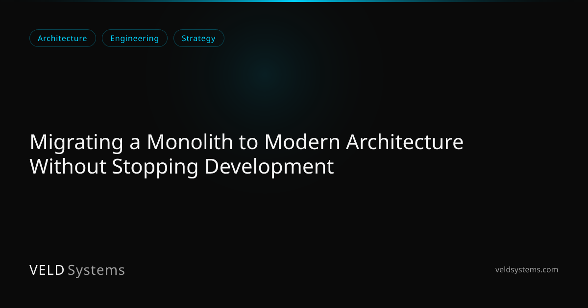 Migrating a Monolith to Modern Architecture Without Stopping ...