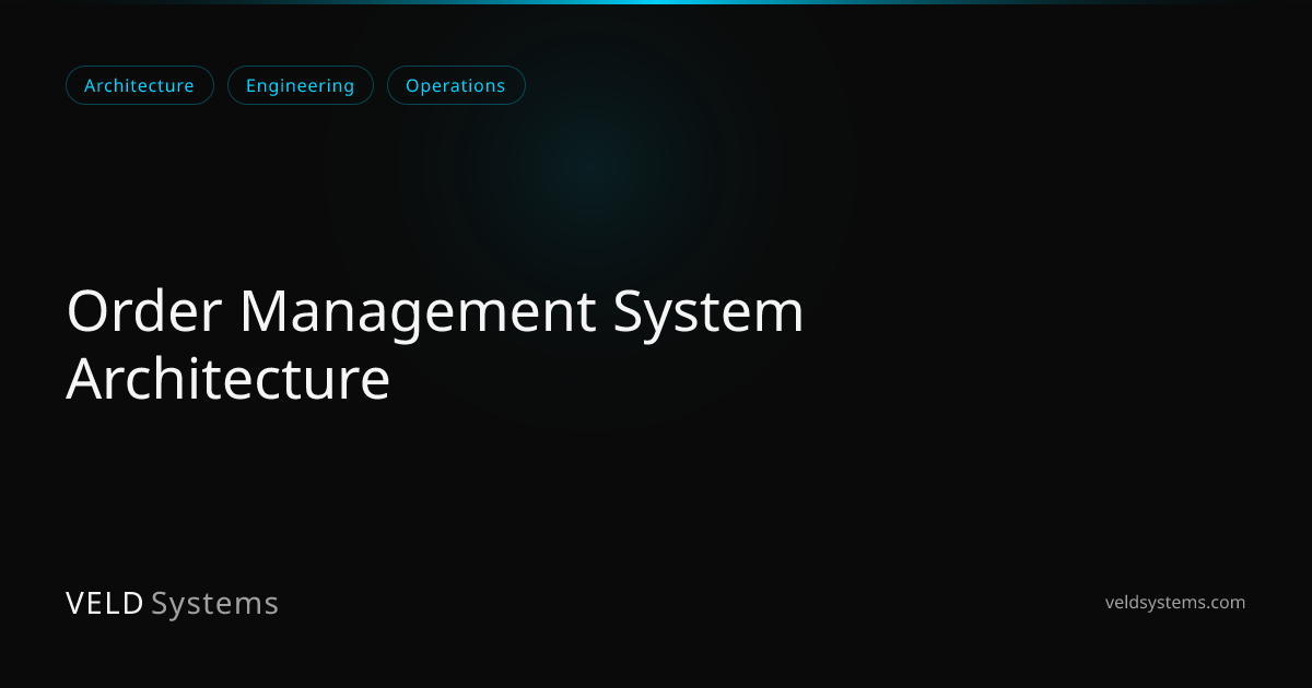 Order Management System Architecture | Veld Systems
