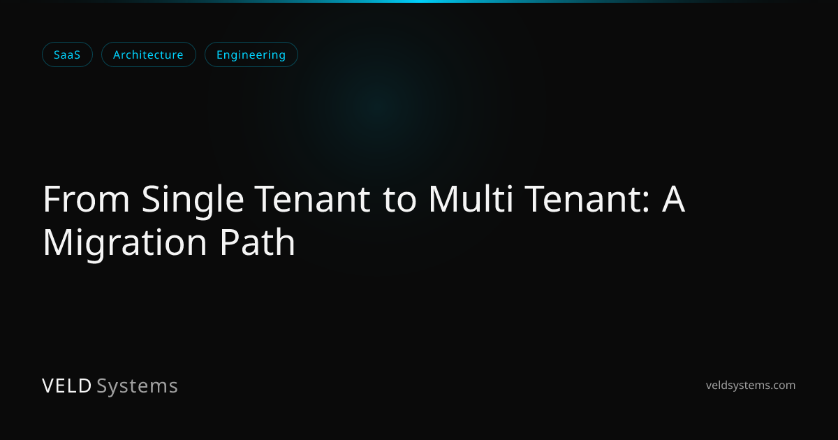 From Single Tenant to Multi Tenant: A Migration Path | Veld Systems
